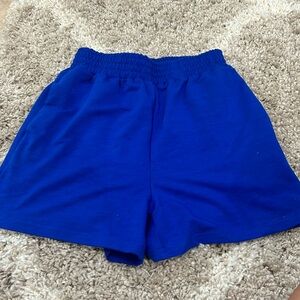 Royal blue shorts from SHEIN with pockets